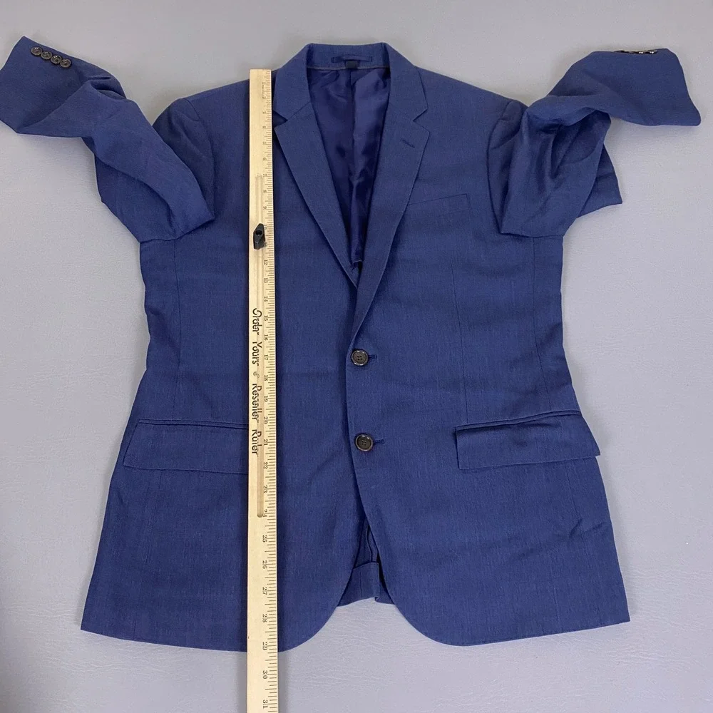 J.Crew Ludlow Traveler Blazer Men's Size 40S Navy Blue 100% Wool *Flaw*